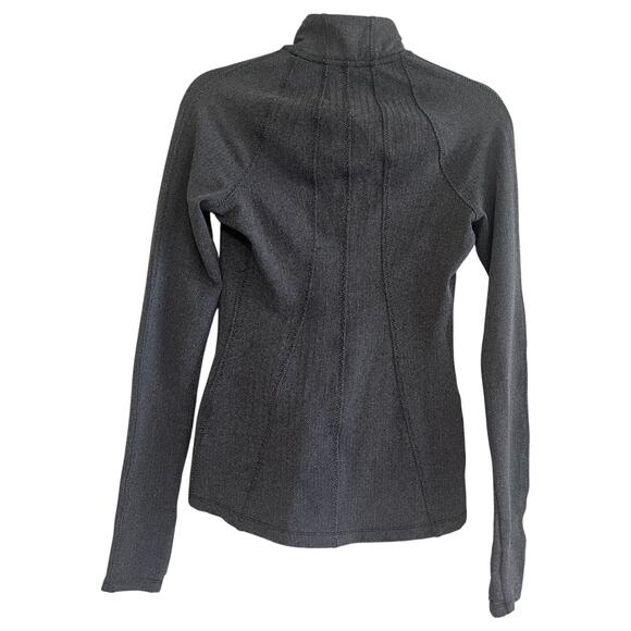 Athleta Herringbone Hope Thumbhole Full Zip Jacket Gray Size Small - Picture 3 of 10